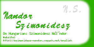 nandor szimonidesz business card